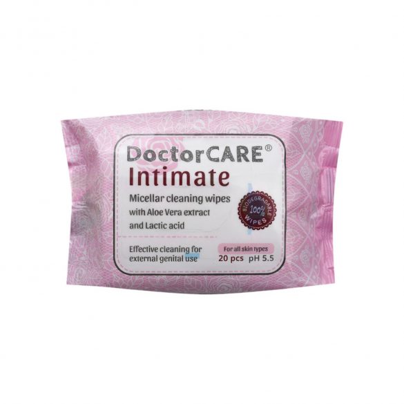 Doctor care intim nedves törlőkendő 100% biodegradable 20 db