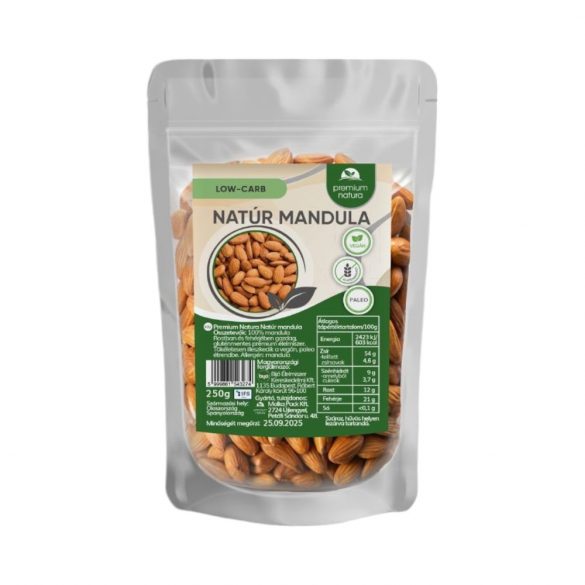 Premium natura natúr mandula 250g