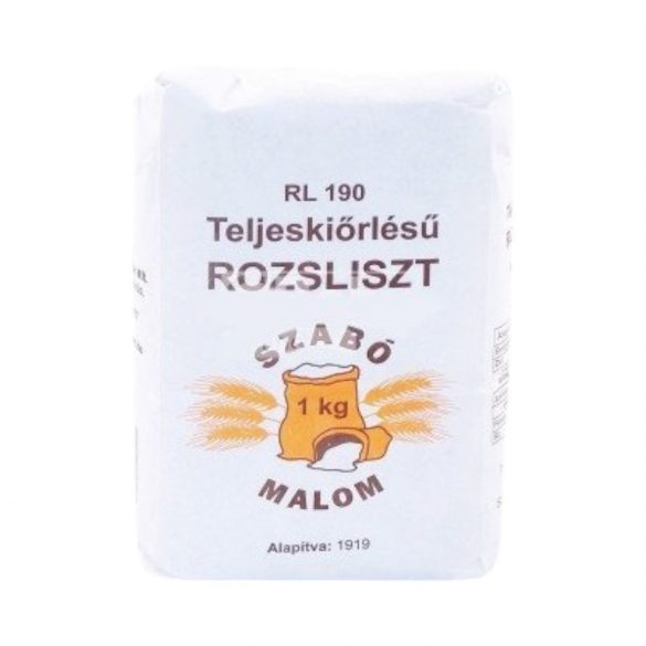 Szabó malom teljes kiőrlésű rozsliszt rl-190 1000g