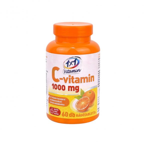 1x1 vitaday c-vitamin 1000mg rágótabletta narancs 60 db