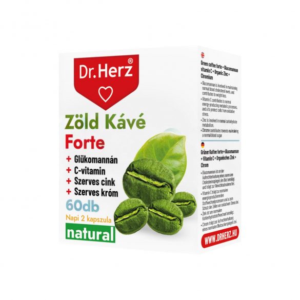 Dr.herz zöld kávé forte+c-vitamin+glükomannán kapszula 60 db