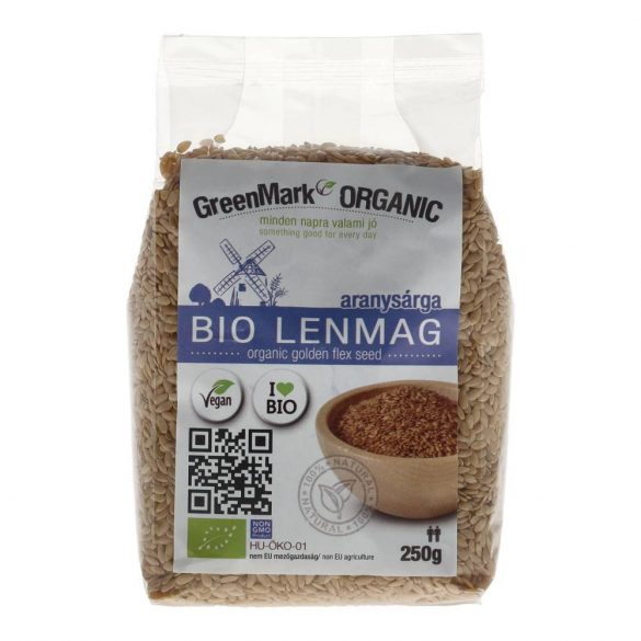 Greenmark bio lenmag aranysárga 250g