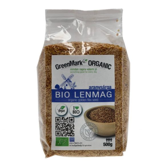 Greenmark bio lenmag aranysárga 500g