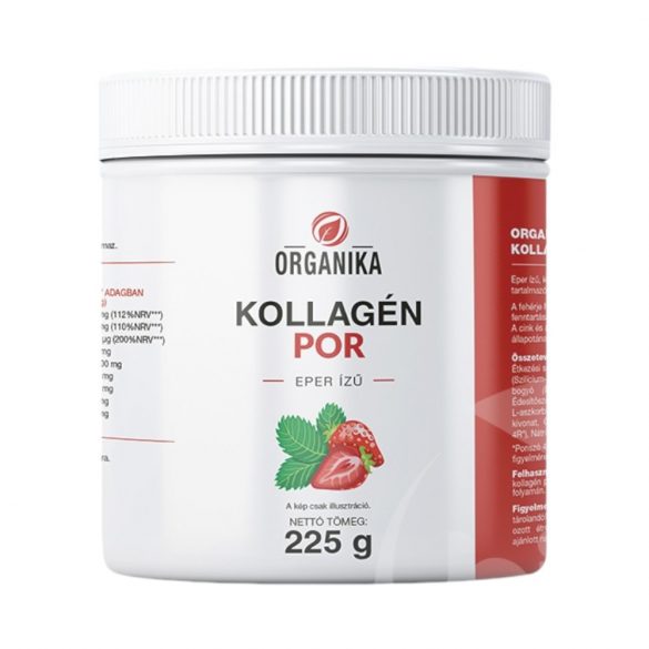 Organika kollagén italpor eper ízű 225g