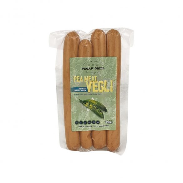 Vegán grill vegli borsófehérjéből füstölt frankfurter virsli helyettesítő 180g