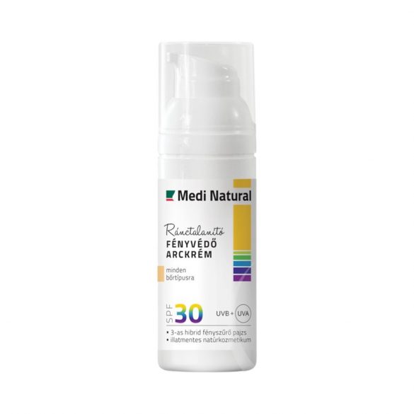 Medinatural spf30 ránctalanító fényvédő arckrém 50 ml