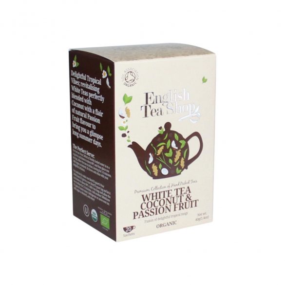 Ets 20 fehér bio tea kókusszal és passion gyümölccsel 40g (english tea shop)52975