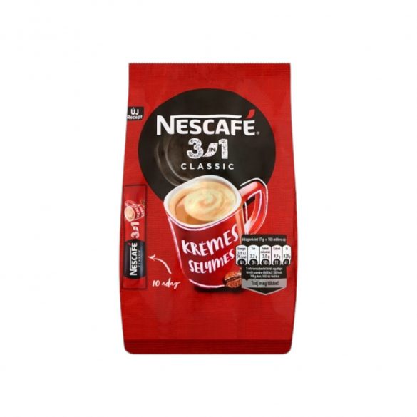 Nescafé classic 3in1 165-170g (10db) zacskó