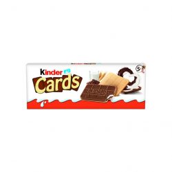   Kinder cards /5*25,6g/ kinder kártya alakú, tejes és kakaós töltelékkel töltött ropogós ostya 128g