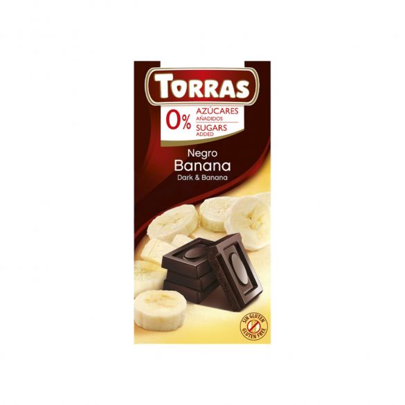 Torras gluténmentes étcsokoládé banán cukor nélkül 75g