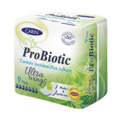 Carin probiotic ultravékony szárnyas intimbetét 9 db