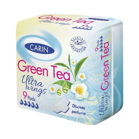 Carin ultra green tea ultravékony szárnyas intimbetét 9 db