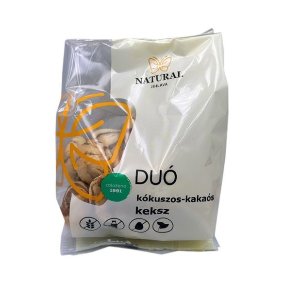 Natural gluténmentes duó keksz kókuszos kakaós 150 g