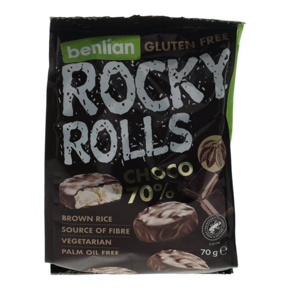 Rocky rolls puffasztott rizs korong étcsoki bevonatban 70g