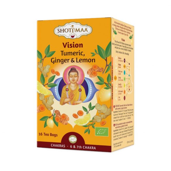 Shoti maa bio vision kurkuma, gyömbér és citrom tea 16x2g 32g