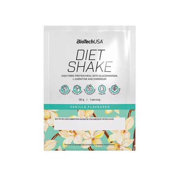 Étrend-kiegészítő italpor, 30g, BIOTECH USA "Diet Shake", vanília